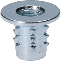 Narážacia matica do dreva M8x15.2 s vnútorným metrickým závitom, zinková zliatina Narážacia matica do dreva M8x15.2 s vnútorným metrickým závitom, zinková zliatina